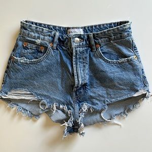 Zara Denim Cutoffs- size US 6- minimally worn